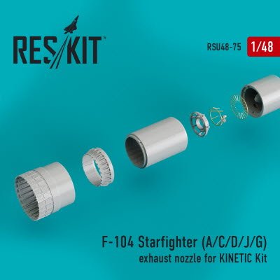RSU48-0075 1/48 F-104 (A,C,D,J,G) \"Starfighter\" exhaust nozzle for Kinetic kit (1/48)