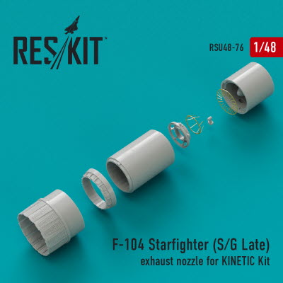 [사전 예약] RSU48-0076 1/48 F-104 (S,G-late) \"Starfighter\" exhaust nozzle for Kinetic kit (1/48)