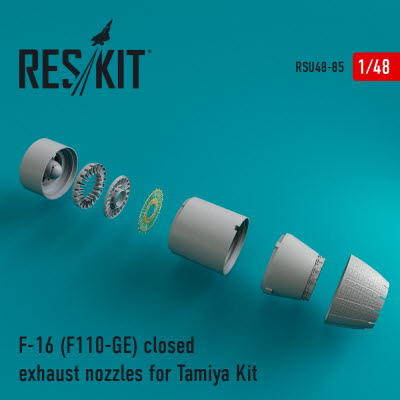 RSU48-0085 1/48 F-16 \"Fighting Falcon\" (F110-GE) closed exhaust nozzle for Tamiya kit (1/48)
