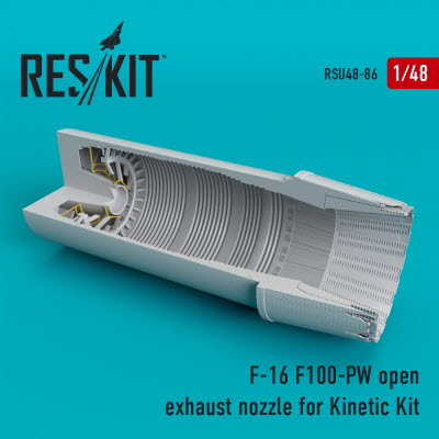 [사전 예약] RSU48-0086 1/48 F-16 "Fighting Falcon" (F100-PW) open exhaust nozzle for Kinetic kit (1/48)