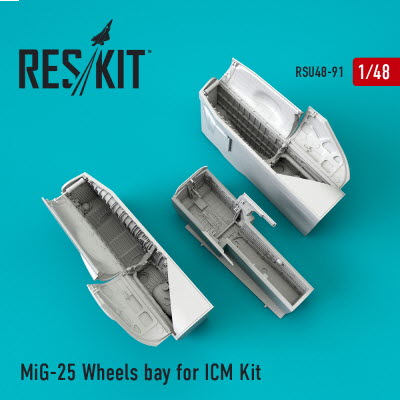 RSU48-0091 1/48 MiG-25 Wheels bay for ICM kit (1/48)