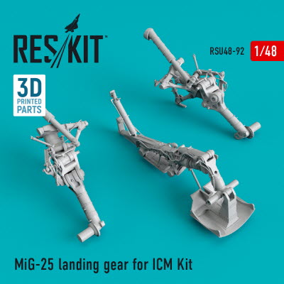 [사전 예약] RSU48-0092 1/48 MiG-25 landing gear for ICM Kit (1/48)