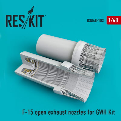 RSU48-0103 1/48 F-15 open exhaust nozzles for GWH kit (1/48)