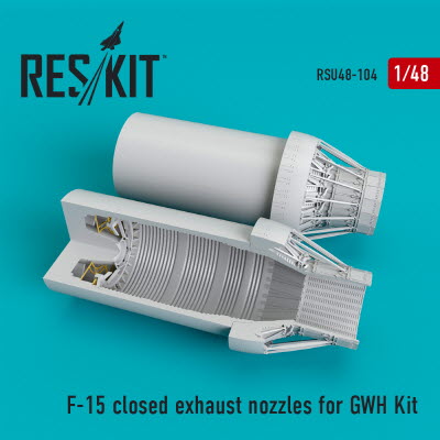 RSU48-0104 1/48 F-15 closed exhaust nozzles for GWH kit (1/48)
