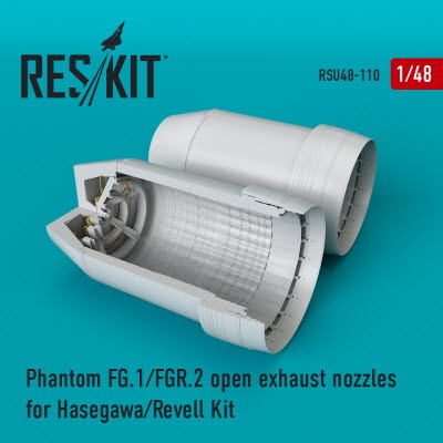 RSU48-0110 1/48 Phantom (FG.1/FGR.2) open exhaust nozzles for Hasegawa/Revell kit (1/48)