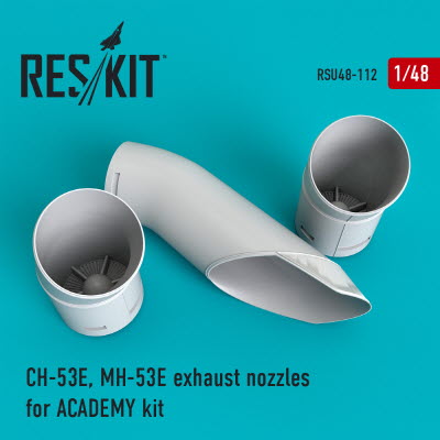 RSU48-0112 1/48 CH-53E, MH-53E exhaust nozzles for Academy kit (1/48)