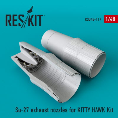 RSU48-0117 1/48 Su-27 exhaust nozzles for KittyHawk kit (1/48)