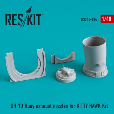 RSU48-0124 1/48 UH-1D Huey exhaust nozzles for KittyHawk kit (1/48)