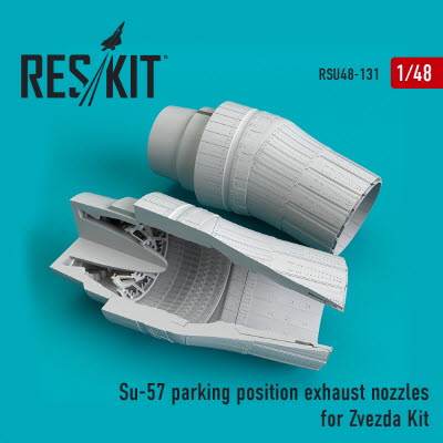 RSU48-0131 1/48 Su-57 parking position exhaust nozzles for Zvezda kit (1/48)