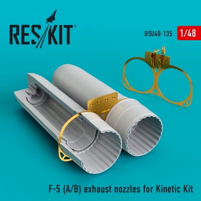 RSU48-0135 1/48 F-5 (A,B) exhaust nozzles for Kinetic kit (1/48)
