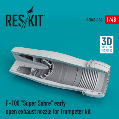 RSU48-0136 1/48 F-100 \"Super Sabre\" early open exhaust nozzle for Trumpeter kit (1/48)