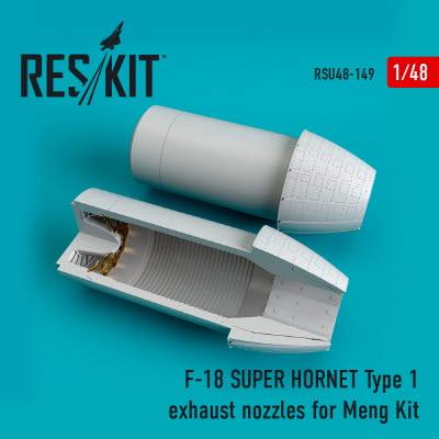 RSU48-0149 1/48 F/A-18 "Super Hornet" type 1 exhaust nozzles for Meng kit (1/48)