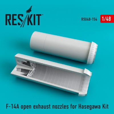 RSU48-0154 1/48 F-14A \"Tomcat\" open exhaust nozzles for Hasegawa kit (1/48)