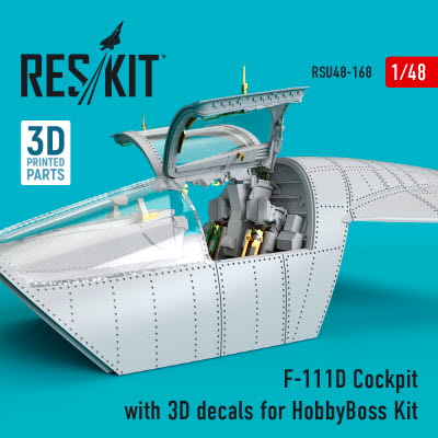 RSU48-0168 1/48 F-111D Cockpit with 3D decals for HobbyBoss kit (1/48)
