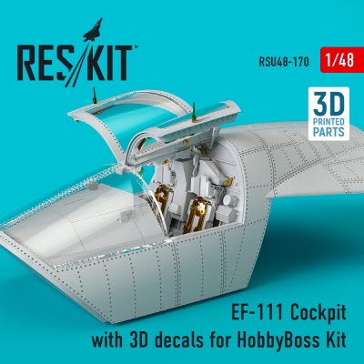 RSU48-0170 1/48 EF-111 Cockpit with 3D decals for HobbyBoss kit (1/48)