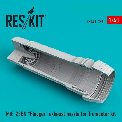 RSU48-0183 1/48 MiG-23BN \"Flogger\" exhaust nozzle for Trumpeter kit (1/48)