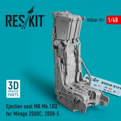 RSU48-0191 1/48 Ejection seat MB Mk.10Q for Mirage 2000C, 2000-5 (3D printing) (1/48)