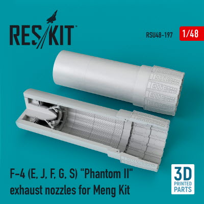 RSU48-0197 1/48 F-4 (E,J,F,G,S) "Phantom II" exhaust nozzles for Meng Kit