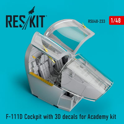 [사전 예약] RSU48-0233 1/48 F-111D Cockpit with 3D decals for Academy kit (1/48)