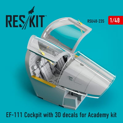 [사전 예약] RSU48-0235 1/48 EF-111 Cockpit with 3D decals for Academy kit (1/48)