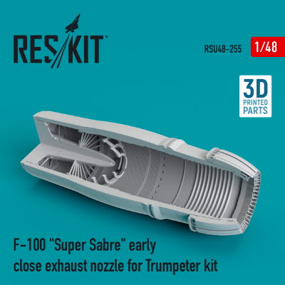 RSU48-0255 1/48 F-100 \"Super Sabre\" early close exhaust nozzle for Trumpeter kit (1/48)