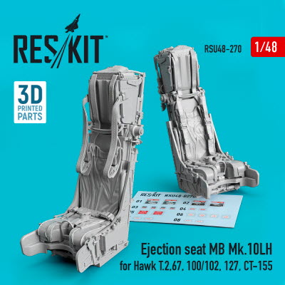 [사전 예약] RSU48-0270 1/48 Ejection seat MB Mk.10LH for Hawk T.2,67,100/102,127,CT-155 (3D printing) (1/48)