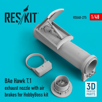RSU48-0275 1/48 BAe Hawk T.1 exhaust nozzle with air brakes for HobbyBoss kit (3D printing) (1/48)