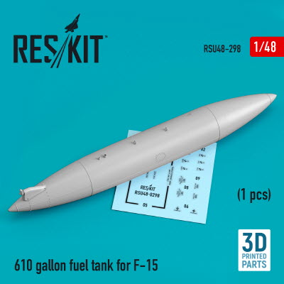 [사전 예약] RSU48-0298 1/48 610 gallon fuel tank for F-15 (1 pcs) (3D printing) (1/48)