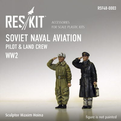 RSF48-0003 1/48 Soviet Naval Aviation pilot & land crew (WW2) 1/48