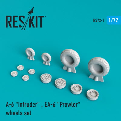 [사전 예약] RS72-0001 1/72 A-6 \"Intruder\" / EA-6 \"Prowler\" wheels set (weighted) (1/72)