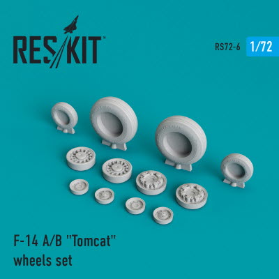RS72-0006 1/72 F-14 (A,B) \"Tomcat\" wheels set (weighted) (1/72)