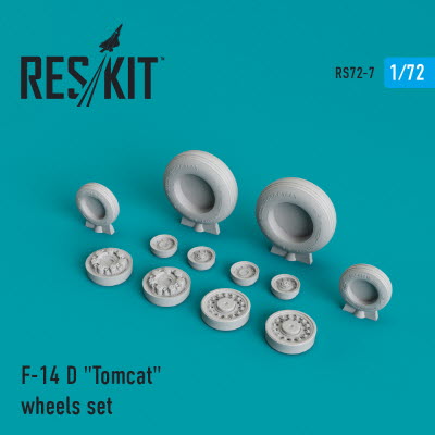 RS72-0007 1/72 F-14D \"Tomcat\" wheels set (weighted) (1/72)