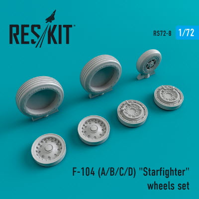RS72-0008 1/72 F-104 (A,B,C,D) \"Starfighter\" wheels set (1/72)