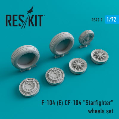 RS72-0009 1/72 F-104E/CF-104 \"Starfighter\" wheels set (1/72)