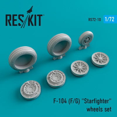 RS72-0010 1/72 F-104 (F,G) \"Starfighter\" wheels set (1/72)