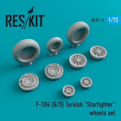 [사전 예약] RS72-0011 1/72 F-104 (G,S) Turkish "Starfighter" wheels set (1/72)