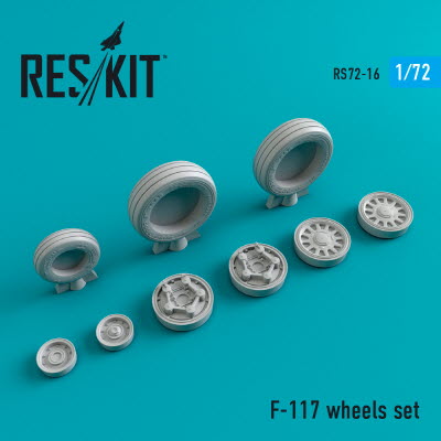 [사전 예약] RS72-0016 1/72 F-117 "Nighthawk" wheels set (weighted) (1/72)