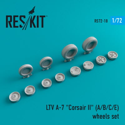 [사전 예약] RS72-0018 1/72 A-7 (A,B,C,E) "Corsair II" wheels set (1/72)