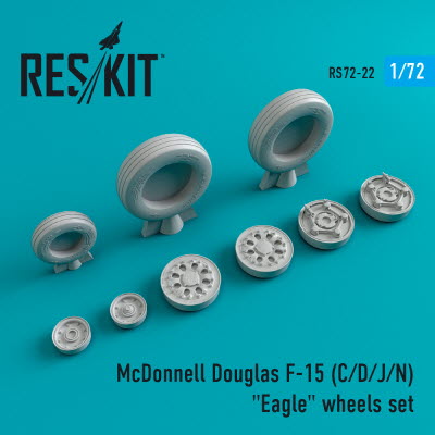 [사전 예약] RS72-0022 1/72 F-15 (C,D,J,N) "Eagle" wheels set (1/72)