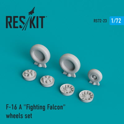 RS72-0023 1/72 F-16A \"Fighting Falcon\" wheels set (1/72)