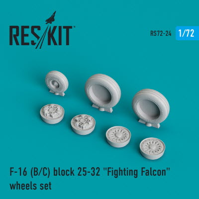 RS72-0024 1/72 F-16 (B,C) block 25-32 \"Fighting Falcon\" wheels set (1/72)
