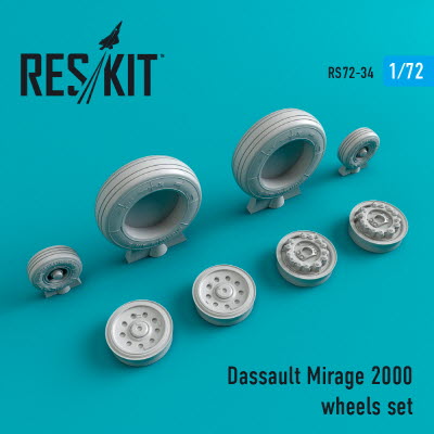 RS72-0034 1/72 Mirage 2000 wheels set (1/72)