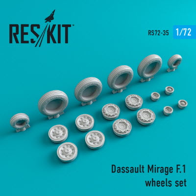 RS72-0035 1/72 Mirage F.1 wheels set (1/72)