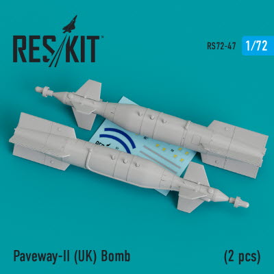 RS72-0047 1/72 Paveway-II (UK) Bomb (2 pcs) (Tornado, Eurofighter,Buccaneer, Harrier) (1/72)