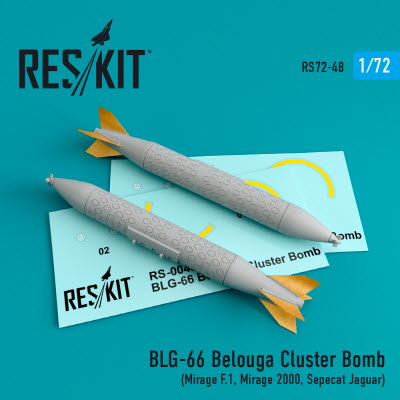 [사전 예약] RS72-0048 1/72 BLG-66 Belouga cluster bombs (2 pcs) (Mirage F.1, Mirage 2000, Sepecat Jaguar) (1/72)