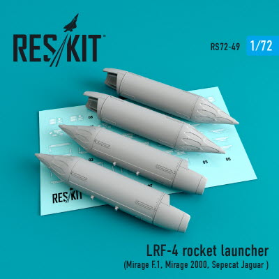 RS72-0049 1/72 LRF-4 rocket launchers (4 pcs) (Mirage F.1, Mirage 2000, Sepecat Jaguar) (1/72)