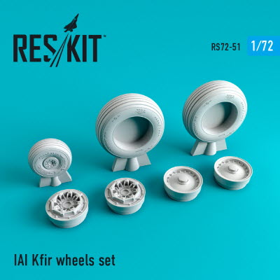 RS72-0051 1/72 IAI Kfir wheels set (1/72)