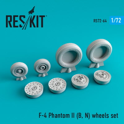 [사전 예약] RS72-0064 1/72 F-4 (B,N) "Phantom II" wheels set (1/72)