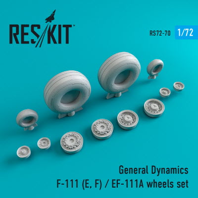RS72-0070 1/72 F-111 (E,F)/EF-111A wheels set (weighted) (1/72)