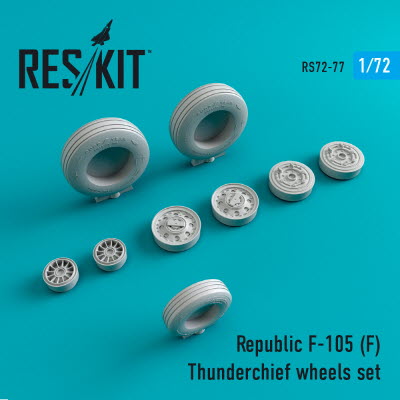 RS72-0077 1/72 F-105F \"Thunderchief\" wheels set (1/72)